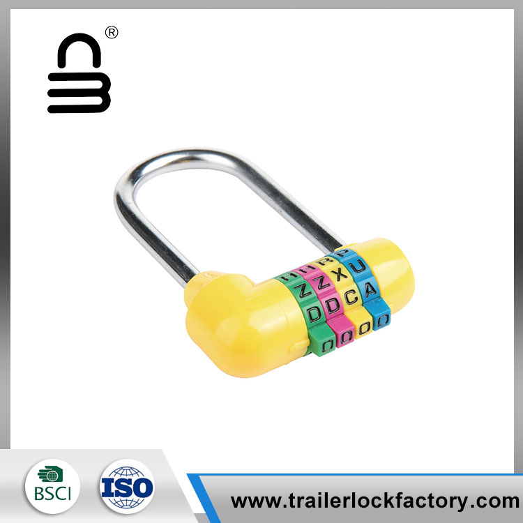 4 Pasfhocal Litir Padlock Colorful