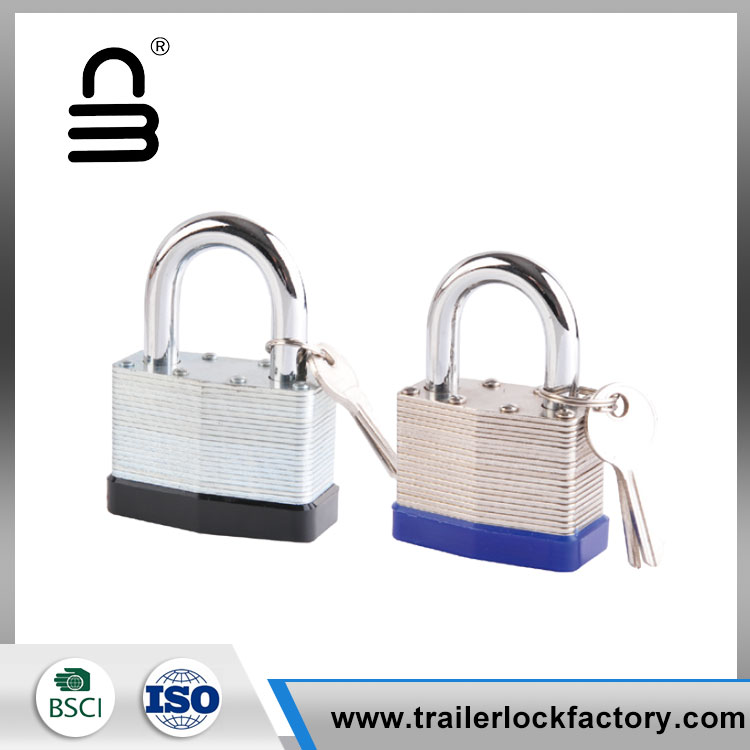 Glas Padlock Sábháilteachta Cruach Laminated